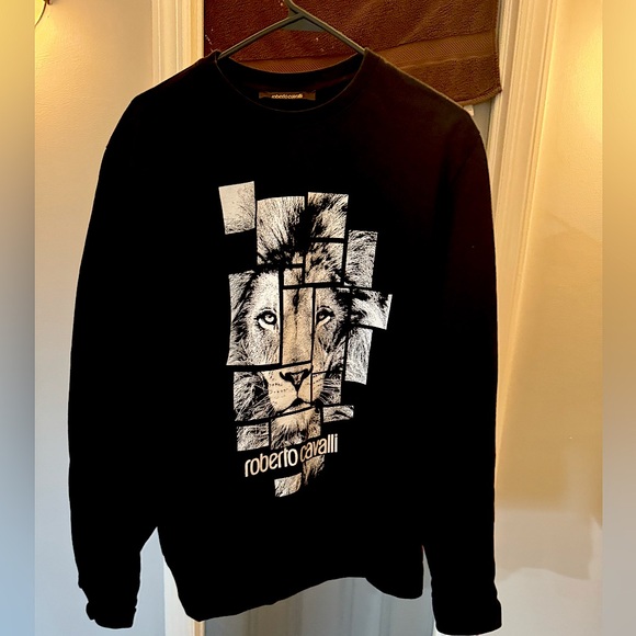 Roberto Cavalli Black Lion Graphic Sweatshirt